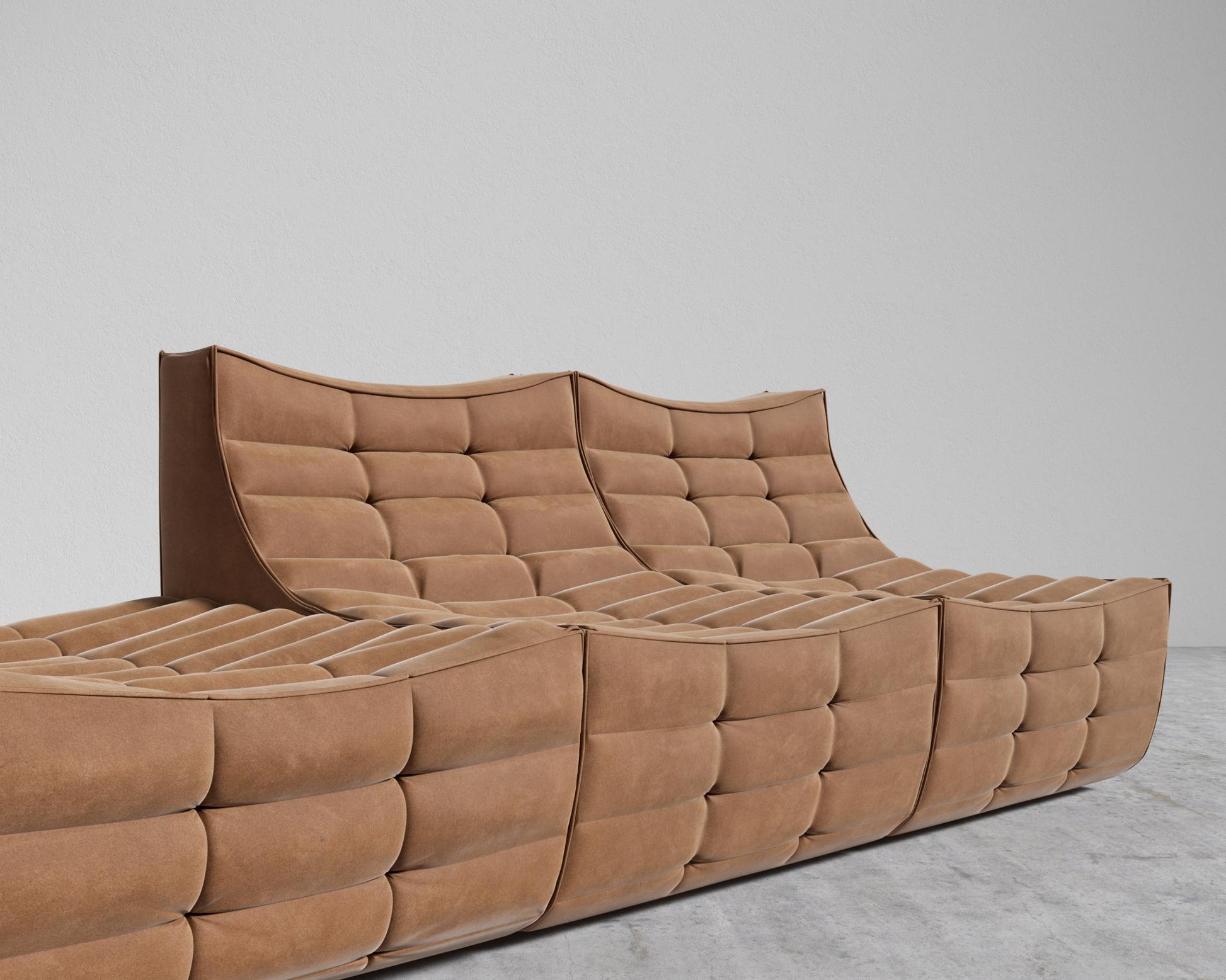 Tanner Open End Sofa - Venice Vegan Suede - Cider