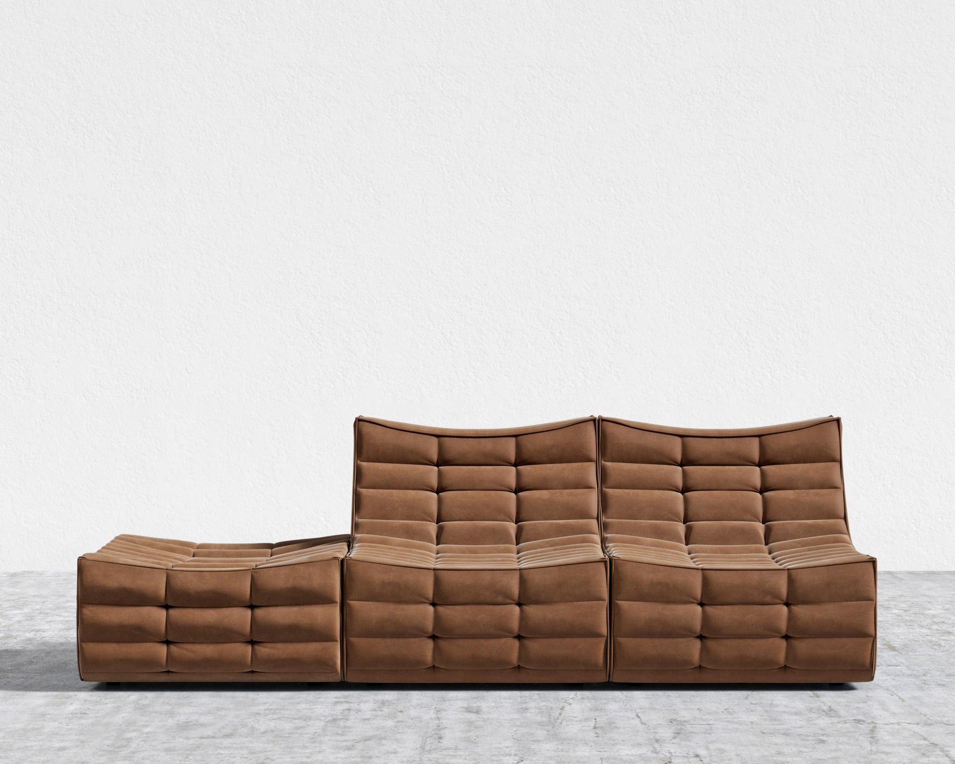 Tanner Open End Sofa - Venice Vegan Suede - Cider