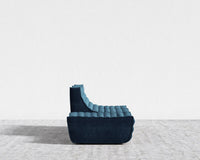 Tanner Open End Sofa - Plush Velvet - Cobalt