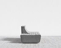 Tanner Open End Sofa - Plush Velvet - Glacier Grey