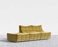 Tanner Open End Sofa - Plush Velvet - Golden Beryl