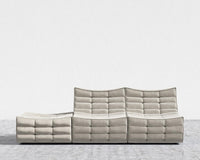 Tanner Open End Sofa - Venice Vegan Suede - Latte
