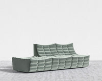 Tanner Open End Sofa - Plush Velvet - Moonstone