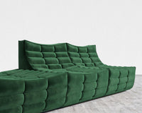 Tanner Open End Sofa - Plush Velvet - Moss