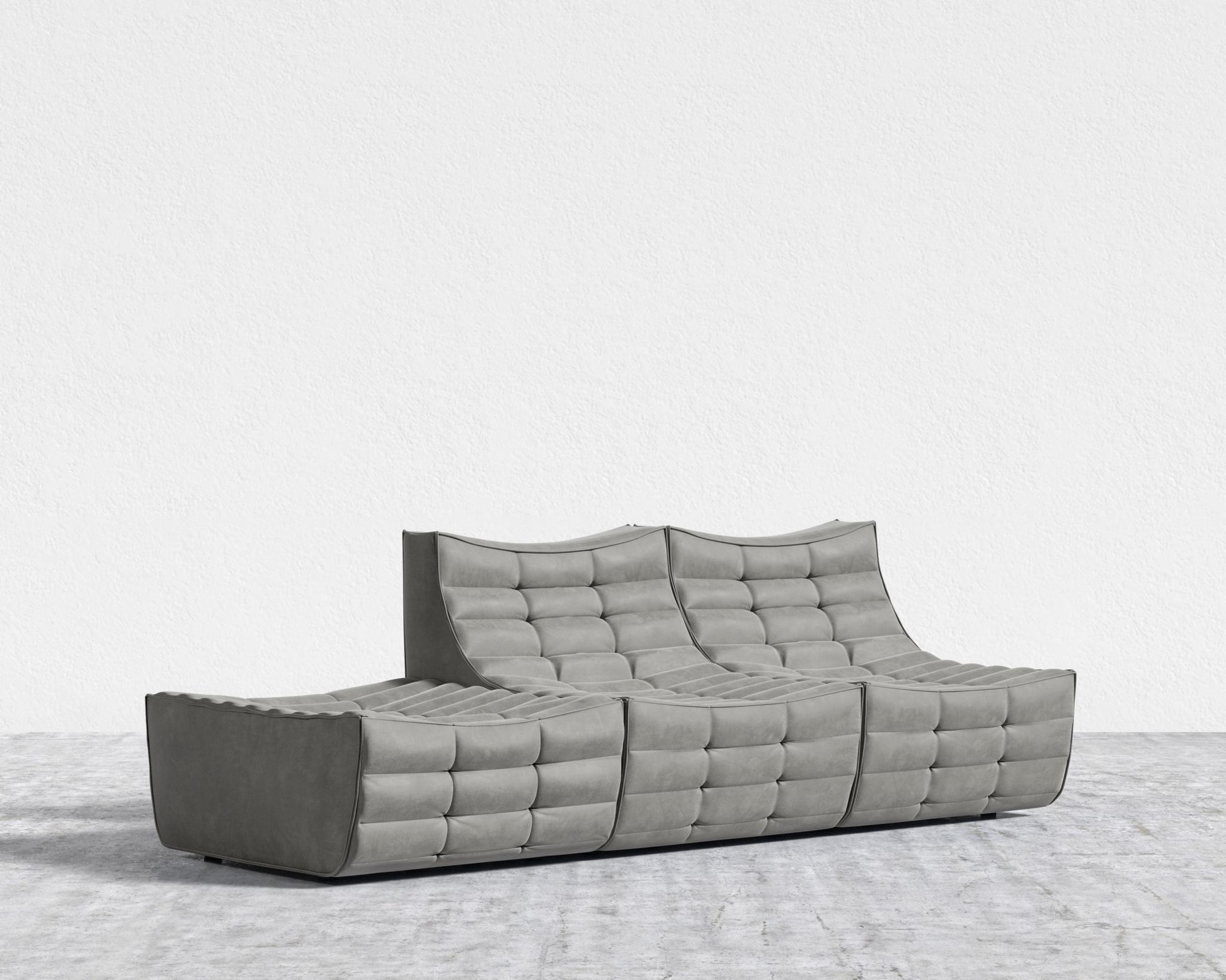 Tanner Open End Sofa - Venice Vegan Suede - Strato