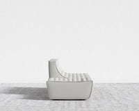 Tanner Open End Sofa - Trento Microfiber Leather - Trento Eggshell