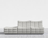 Tanner Open End Sofa - Trento Microfiber Leather - Trento Eggshell