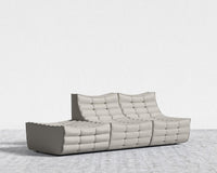 Tanner Open End Sofa - Trento Microfiber Leather - Trento Taupe