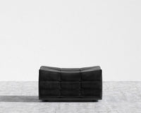 Tanner Ottoman - Plush Velvet - Black