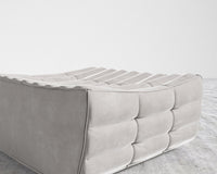 Tanner Ottoman - Venice Vegan Suede - Chiffon