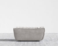 Tanner Ottoman - Venice Vegan Suede - Chiffon