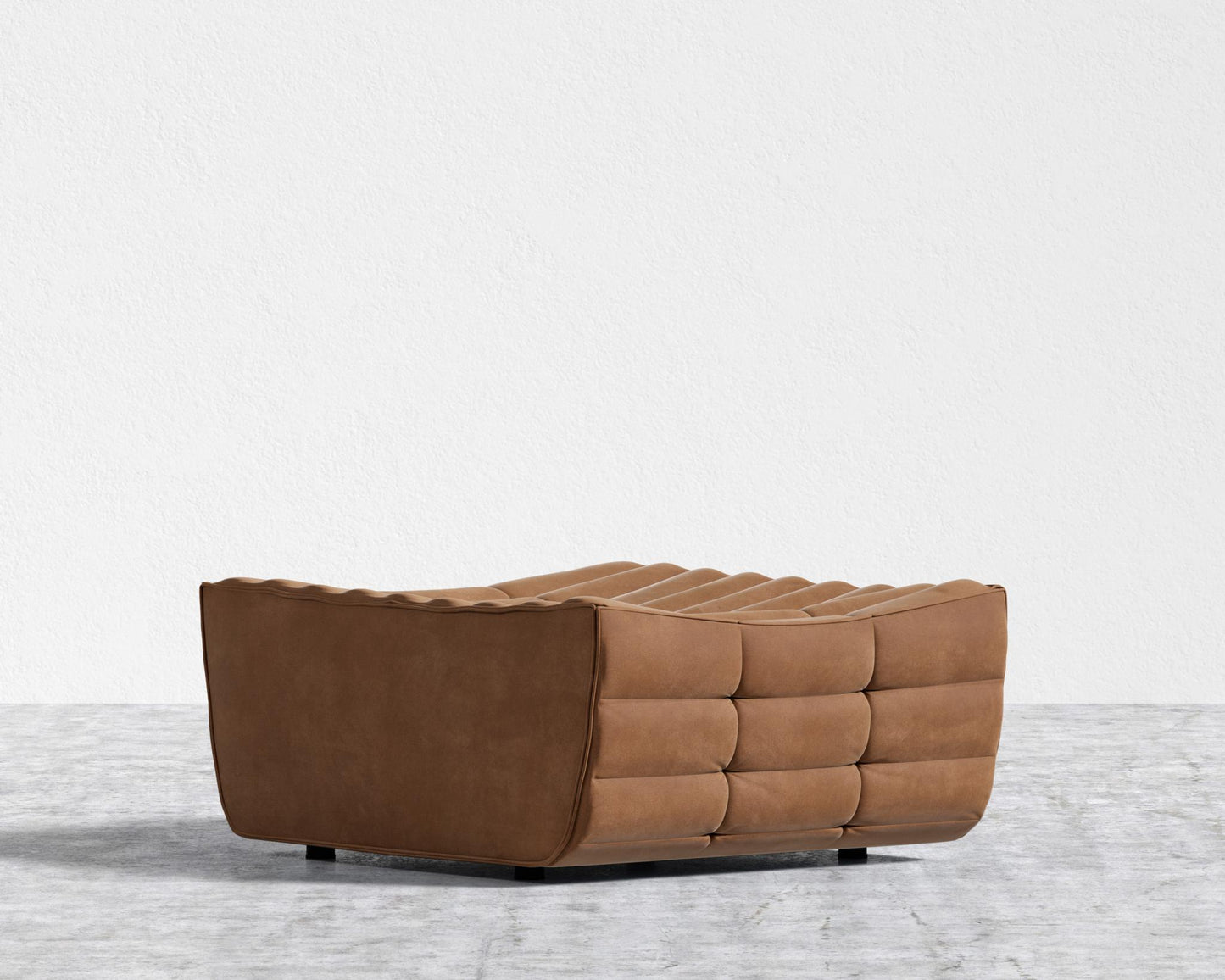 Tanner Ottoman - Venice Vegan Suede - Cider