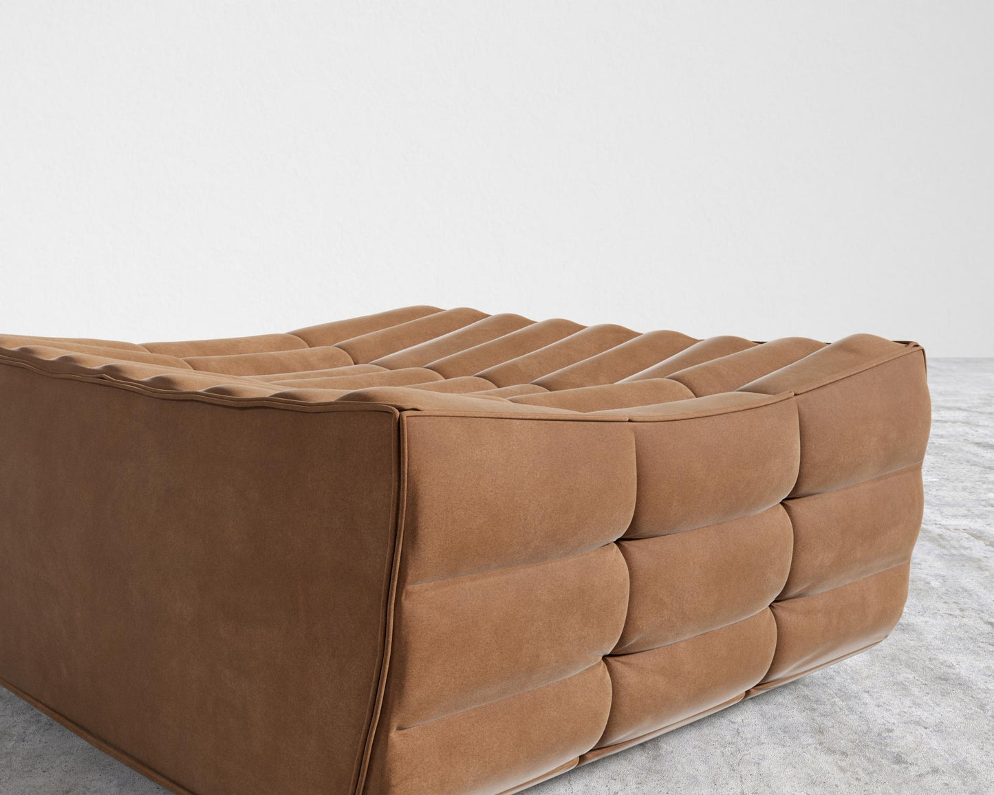 Tanner Ottoman - Venice Vegan Suede - Cider