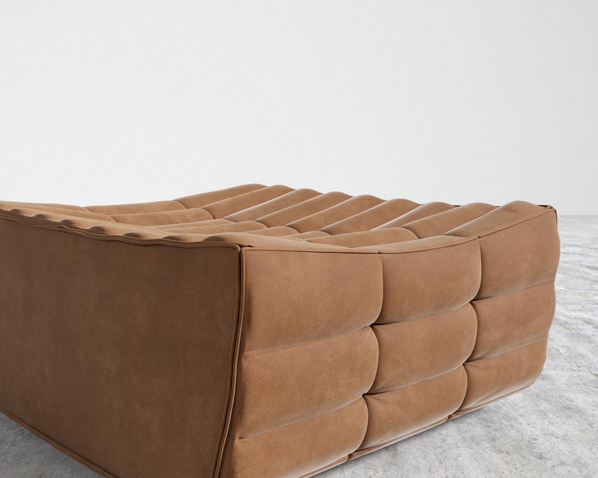 Tanner Ottoman - Venice Vegan Suede - Cider