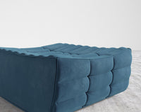 Tanner Ottoman - Plush Velvet - Cobalt