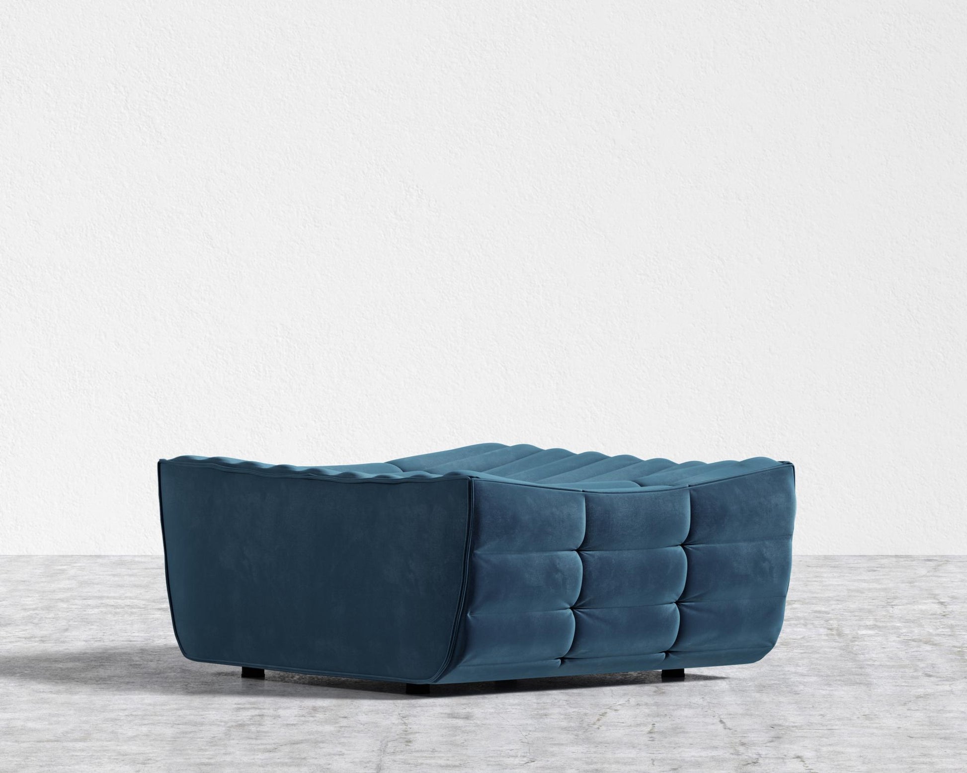 Tanner Ottoman - Plush Velvet - Cobalt