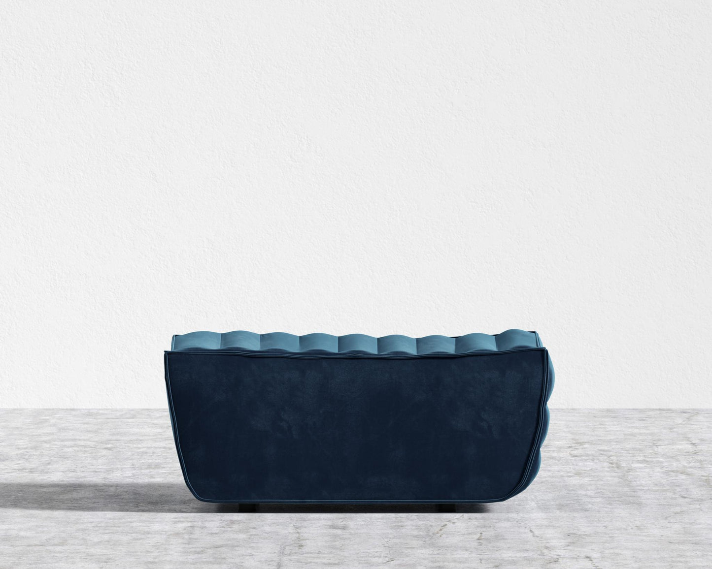 Tanner Ottoman - Plush Velvet - Cobalt