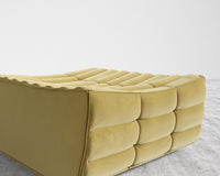 Tanner Ottoman - Plush Velvet - Golden Beryl