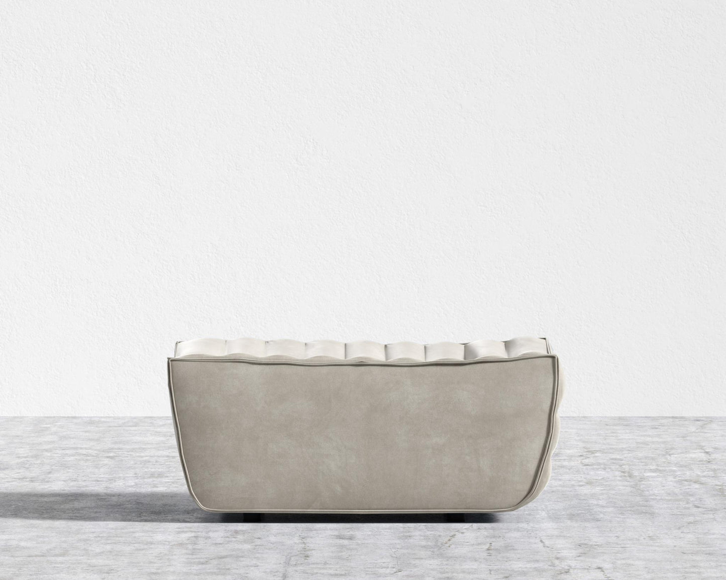 Tanner Ottoman - Venice Vegan Suede - Latte