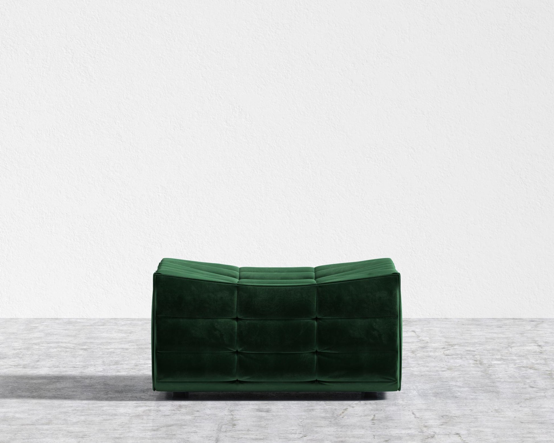 Tanner Ottoman - Plush Velvet - Moss