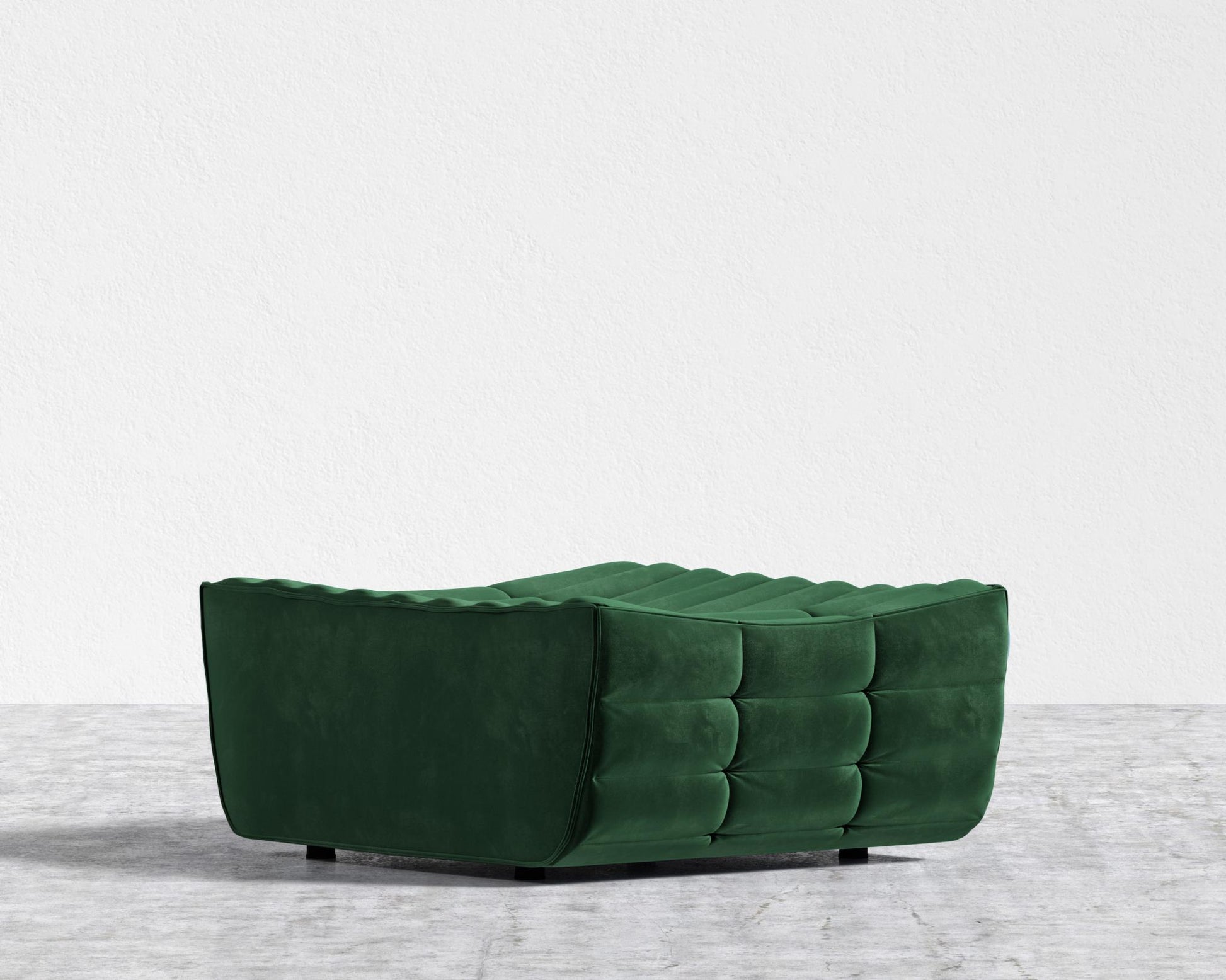 Tanner Ottoman - Plush Velvet - Moss