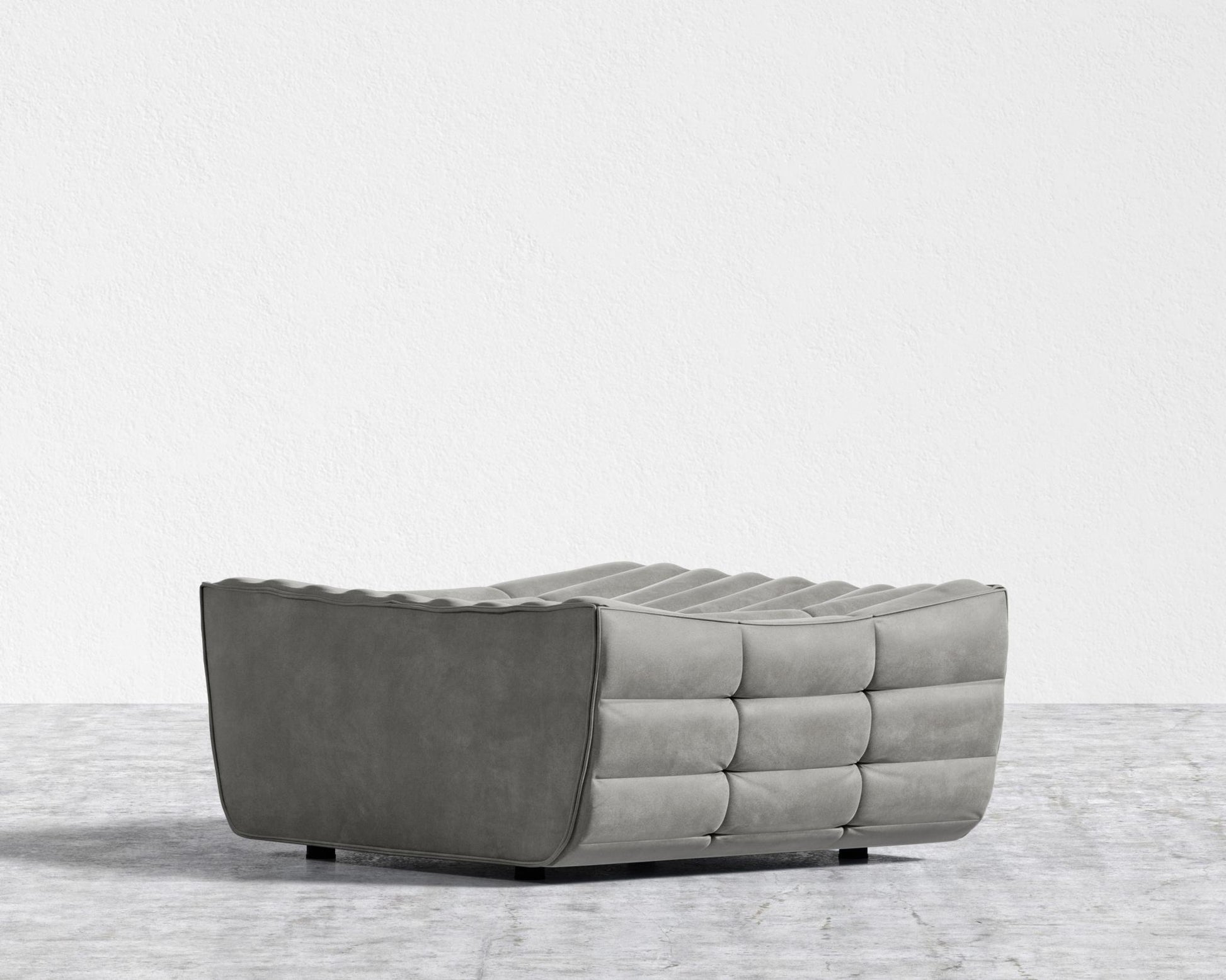 Tanner Ottoman - Venice Vegan Suede - Strato