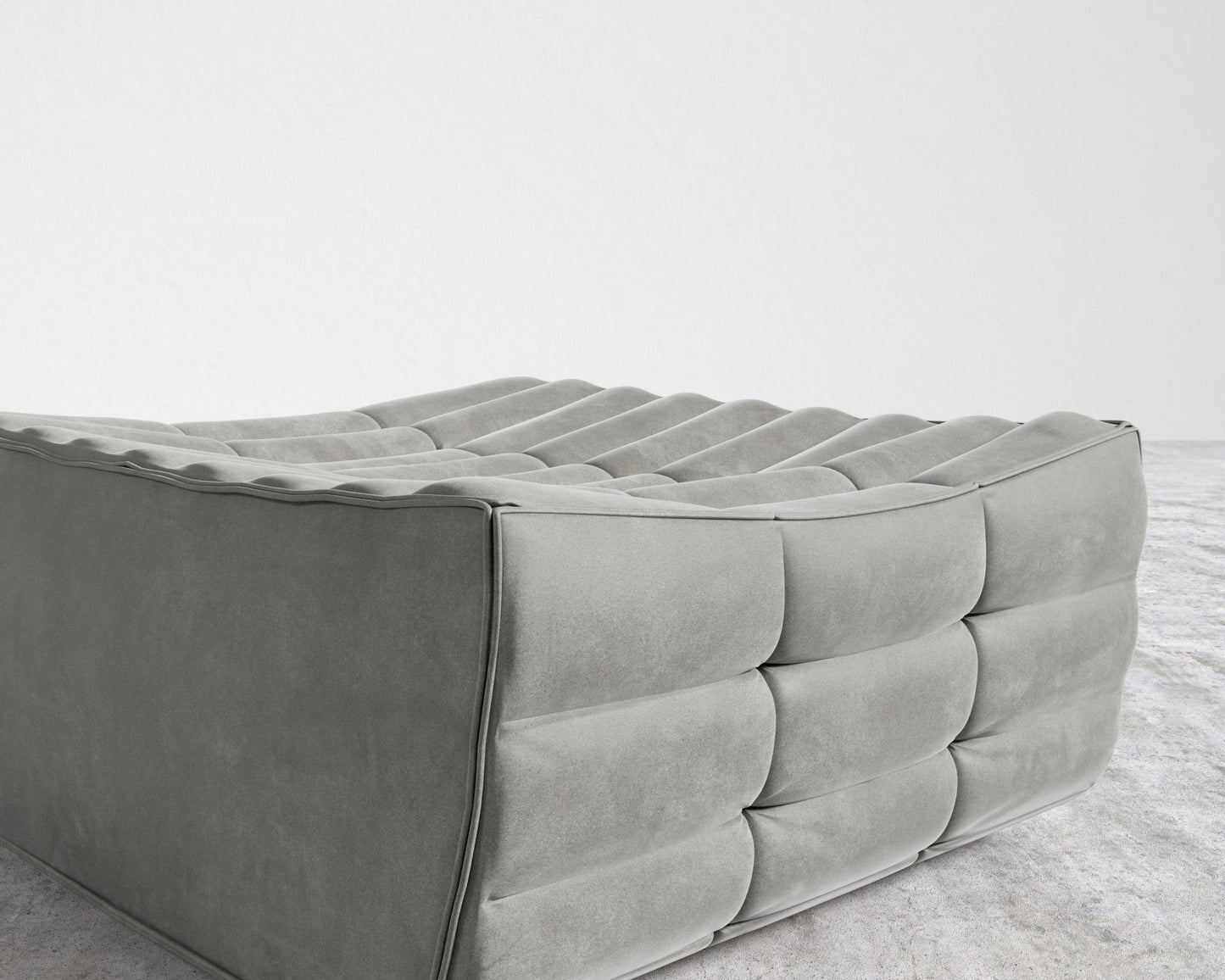 Tanner Ottoman - Venice Vegan Suede - Strato