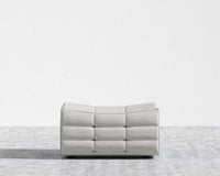 Tanner Ottoman - Trento Microfiber Leather - Trento Eggshell