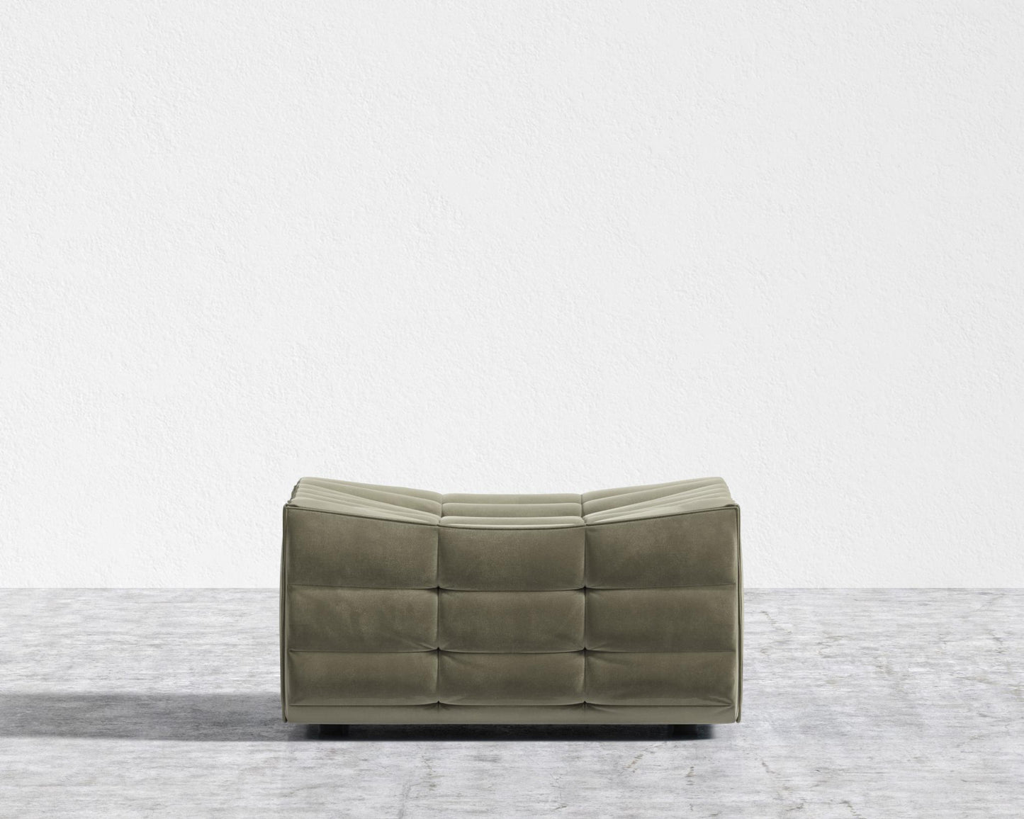 Tanner Ottoman - Signature Plush Velvet - Olive Green