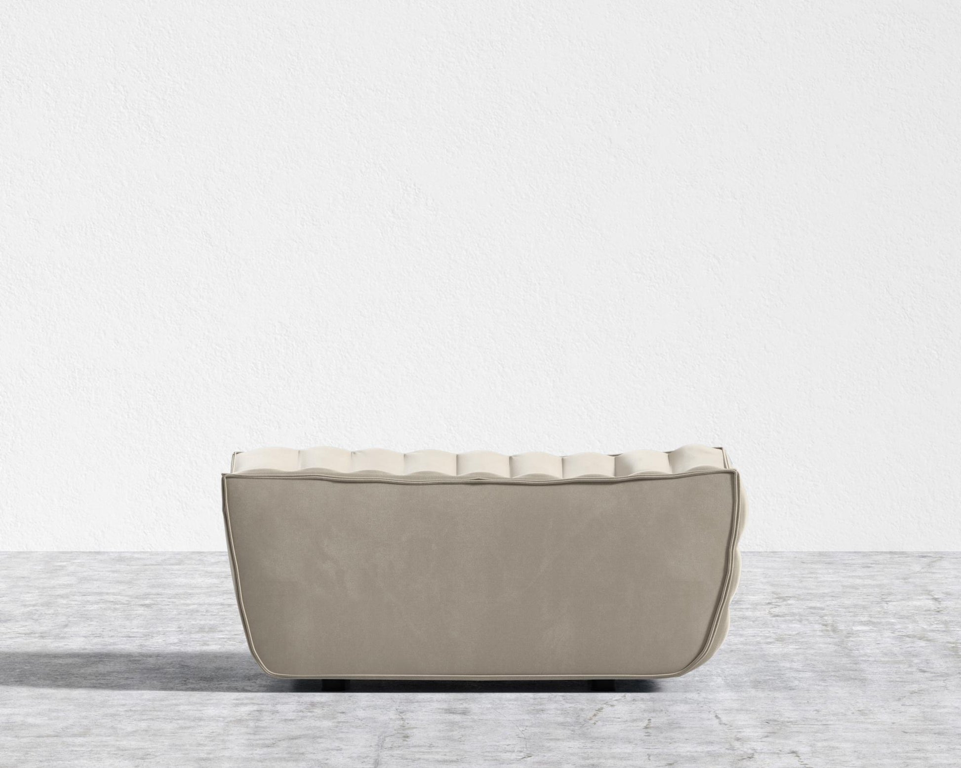 Tanner Ottoman - Signature Plush Velvet - Warm Taupe