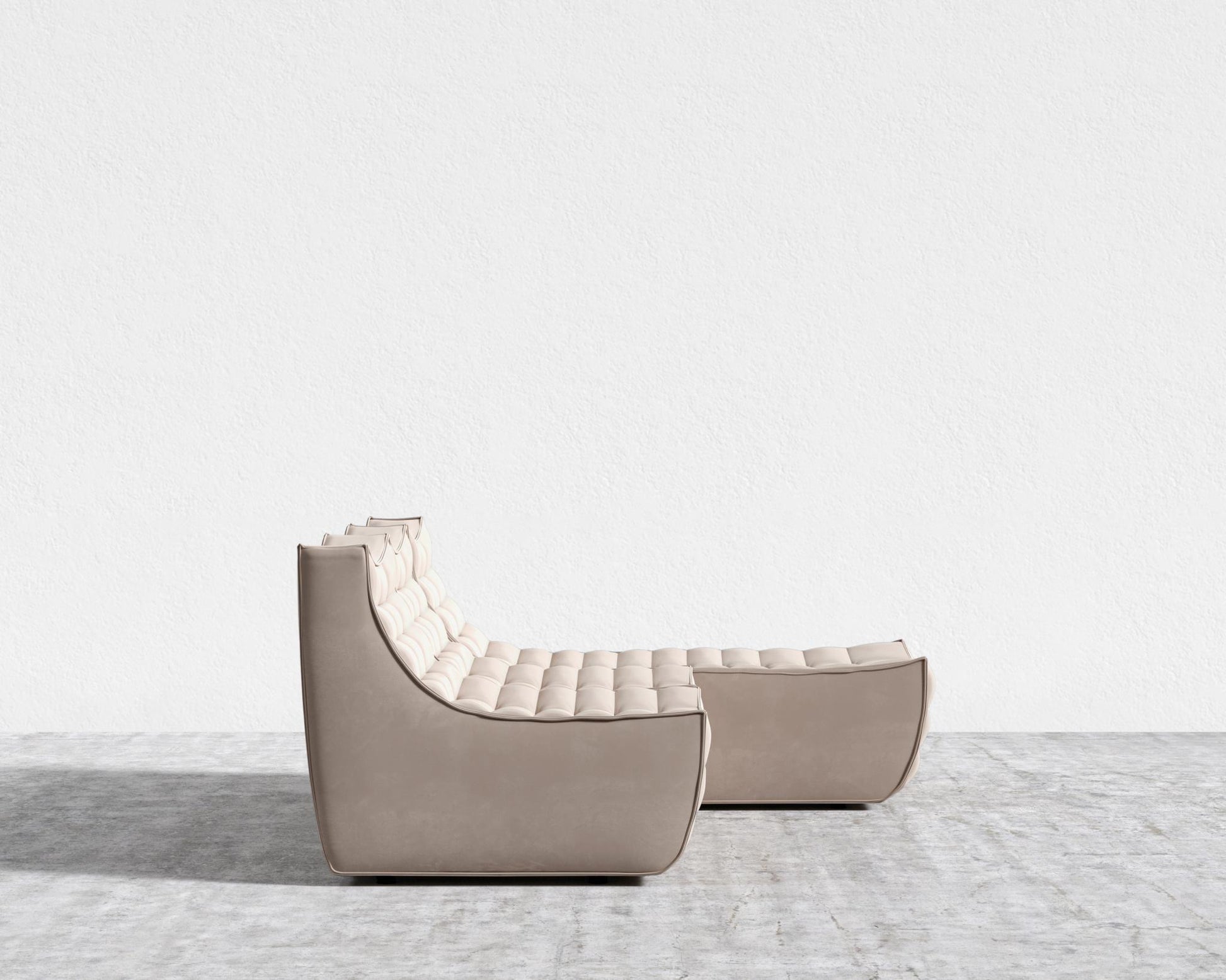 Tanner Sectional Sofa - Plush Velvet - Blush