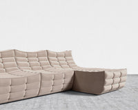 Tanner Sectional Sofa - Plush Velvet - Blush