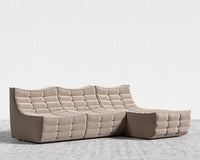 Tanner Sectional Sofa - Plush Velvet - Blush