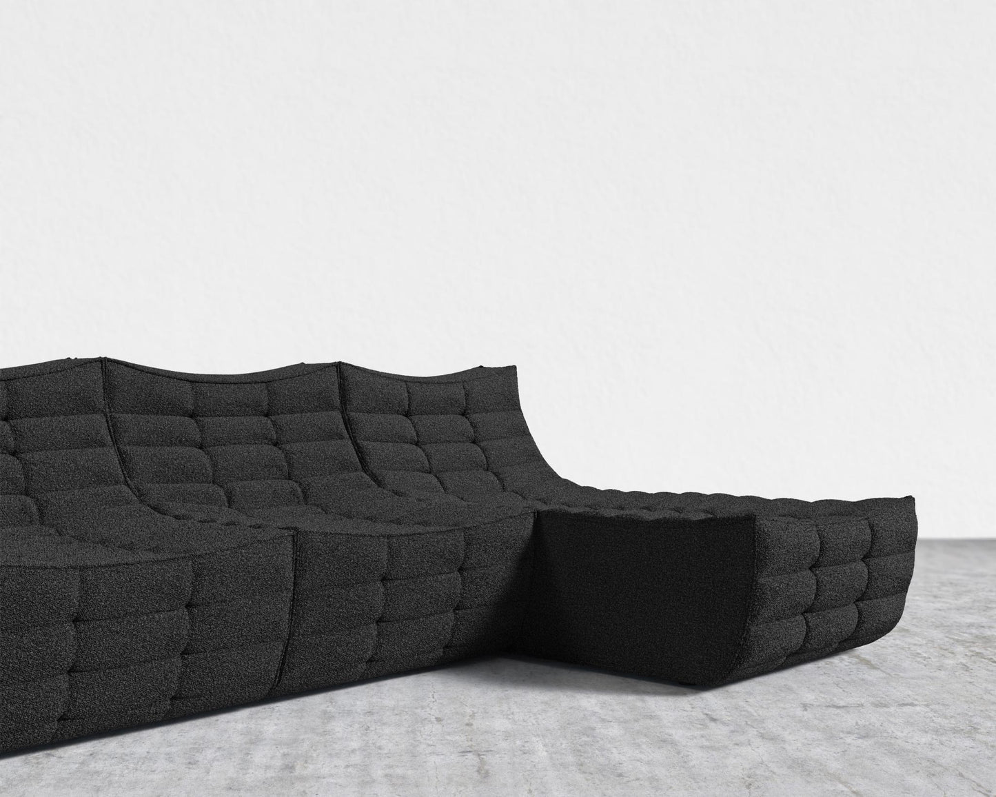 Tanner Sectional Sofa - Chatou Boucle - Caviar