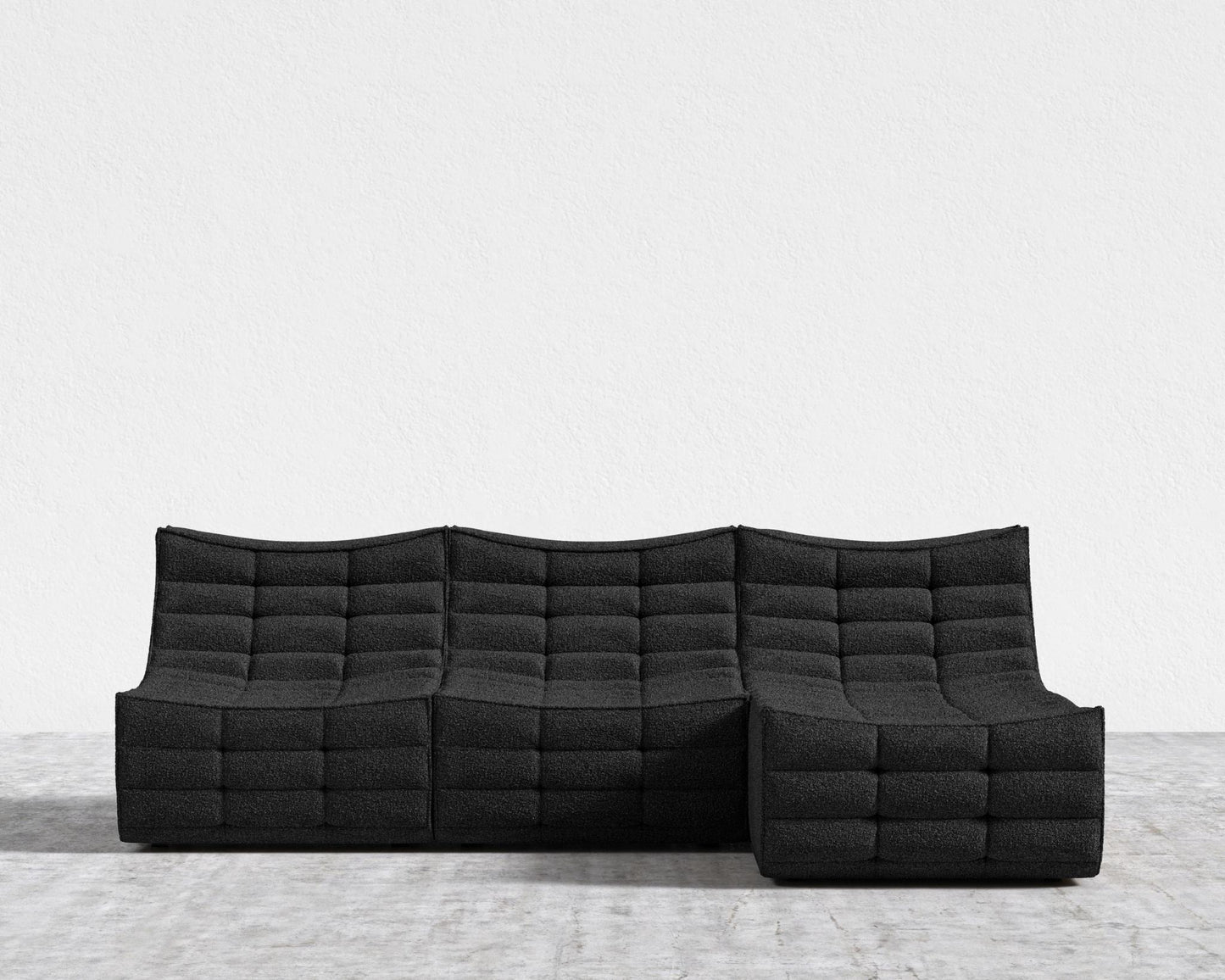 Tanner Sectional Sofa - Chatou Boucle - Caviar
