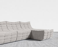 Tanner Sectional Sofa - Venice Vegan Suede - Chiffon