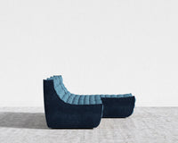 Tanner Sectional Sofa - Plush Velvet - Cobalt