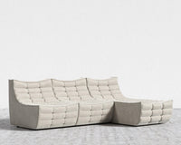 Tanner Sectional Sofa - Venice Vegan Suede - Latte