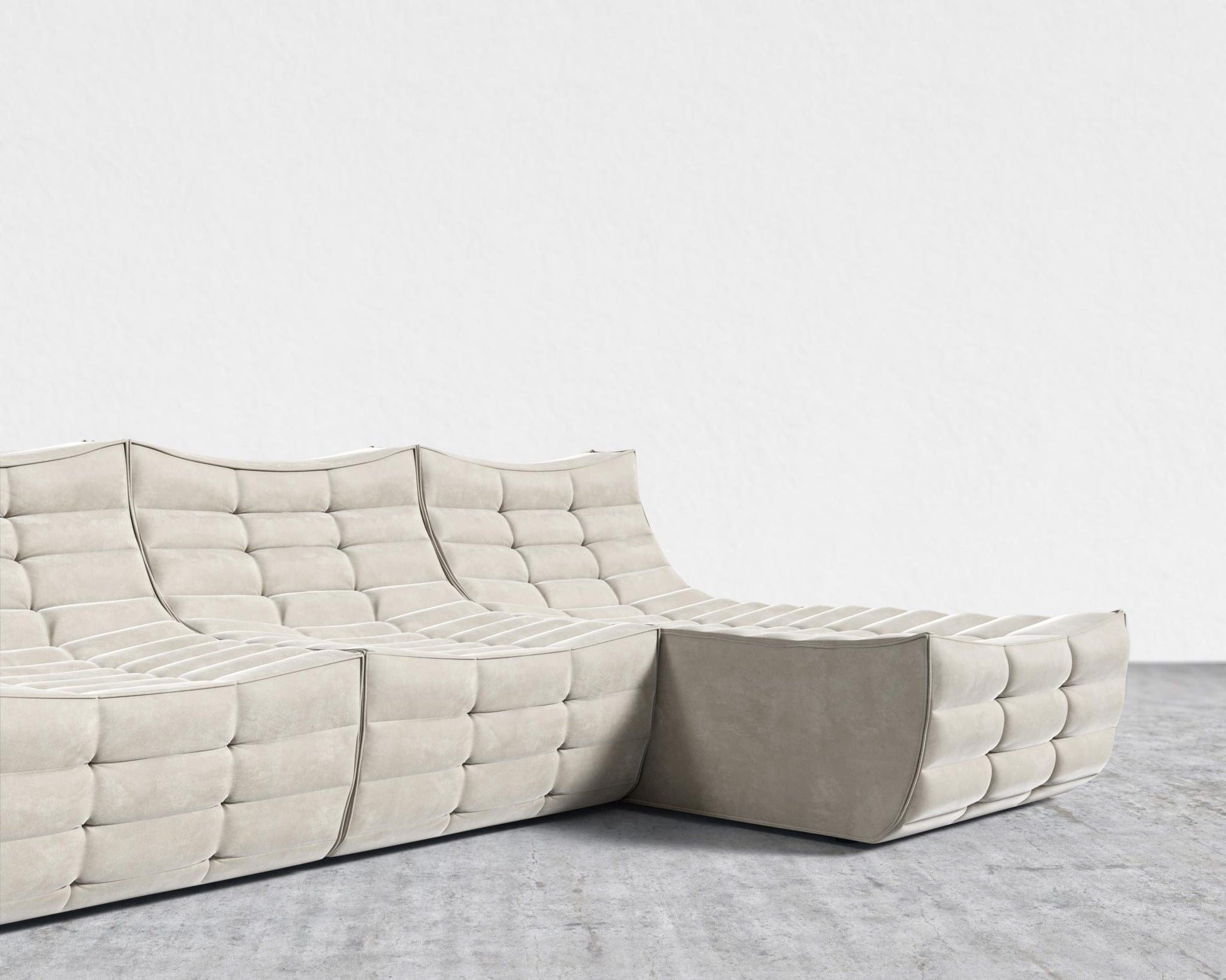 Tanner Sectional Sofa - Venice Vegan Suede - Latte