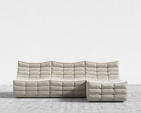 Tanner Sectional Sofa - Venice Vegan Suede - Latte