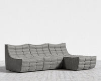Tanner Sectional Sofa - Venice Vegan Suede - Strato