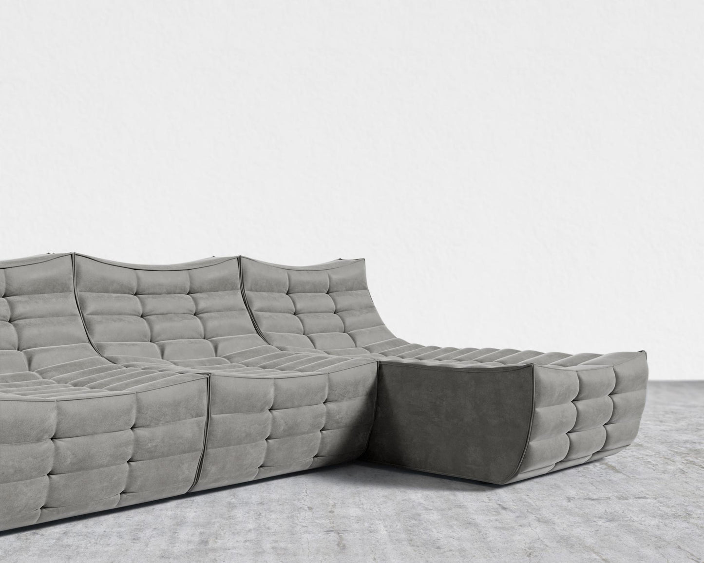 Tanner Sectional Sofa - Venice Vegan Suede - Strato