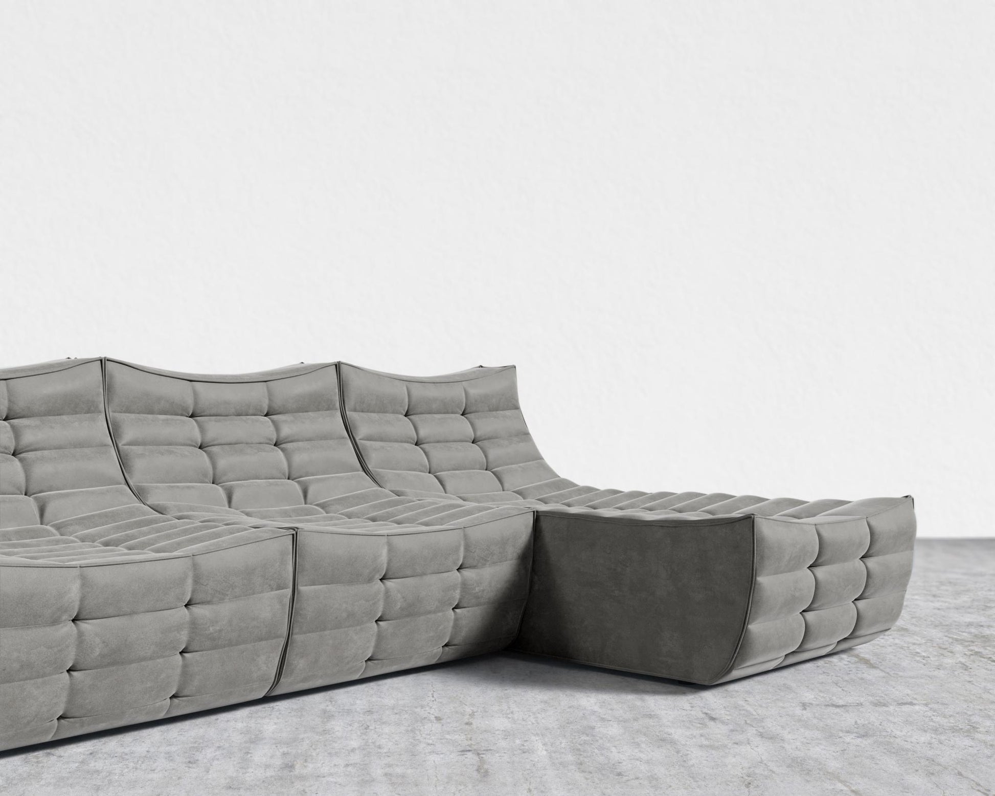 Tanner Sectional Sofa - Venice Vegan Suede - Strato