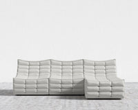 Tanner Sectional Sofa - Trento Microfiber Leather - Trento Eggshell