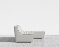 Tanner Sectional Sofa - Trento Microfiber Leather - Trento Eggshell