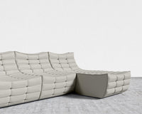 Tanner Sectional Sofa - Trento Microfiber Leather - Trento Taupe