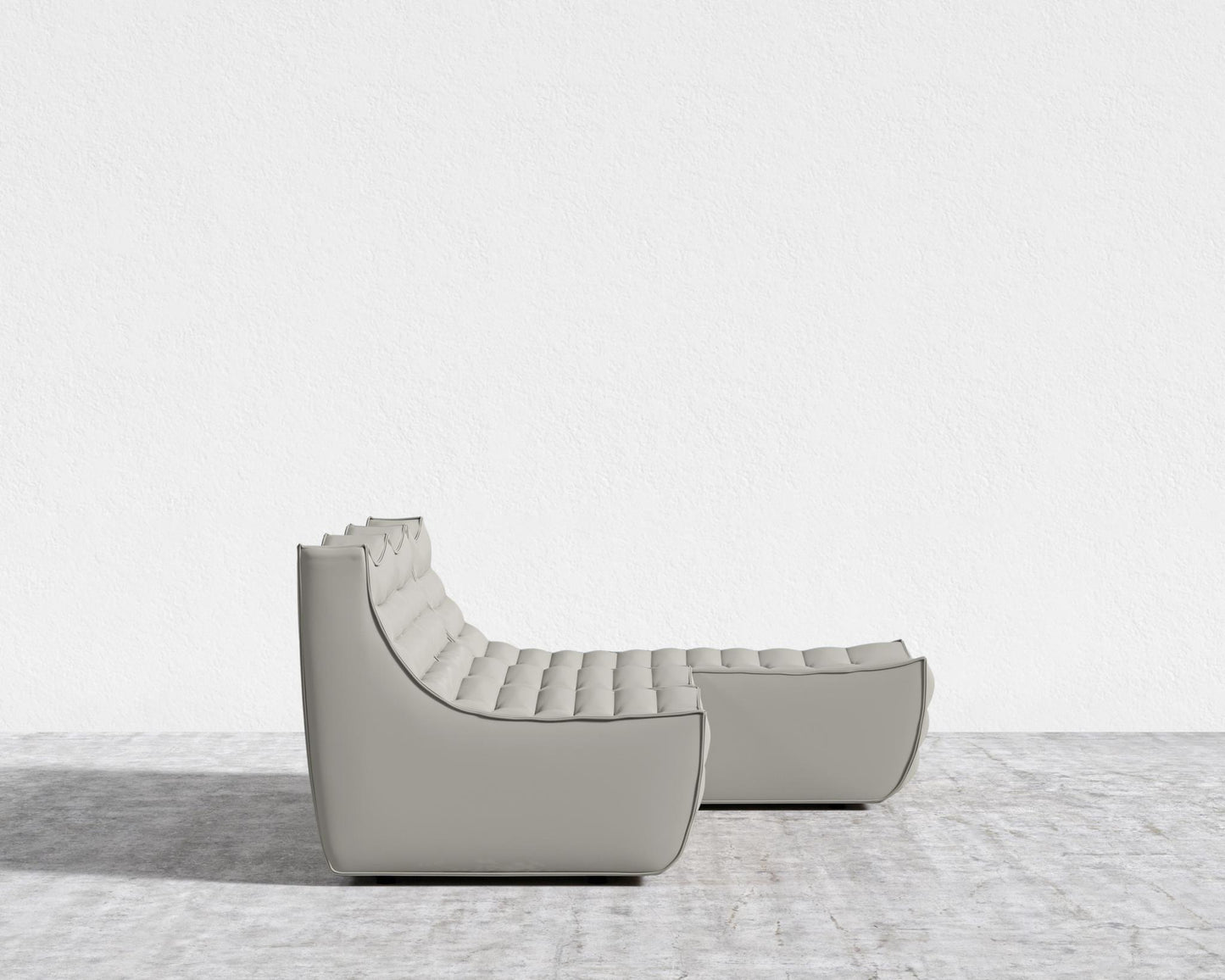 Tanner Sectional Sofa - Trento Microfiber Leather - Trento Taupe