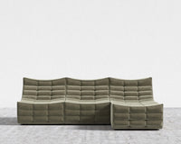 Tanner Sectional Sofa - Signature Plush Velvet - Olive Green