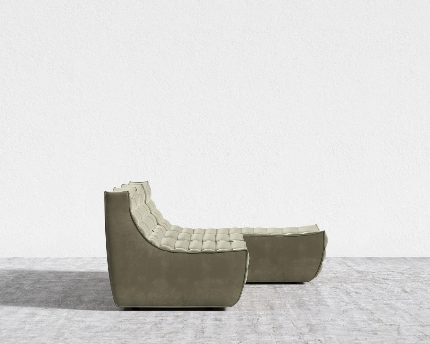 Tanner Sectional Sofa - Signature Plush Velvet - Olive Green