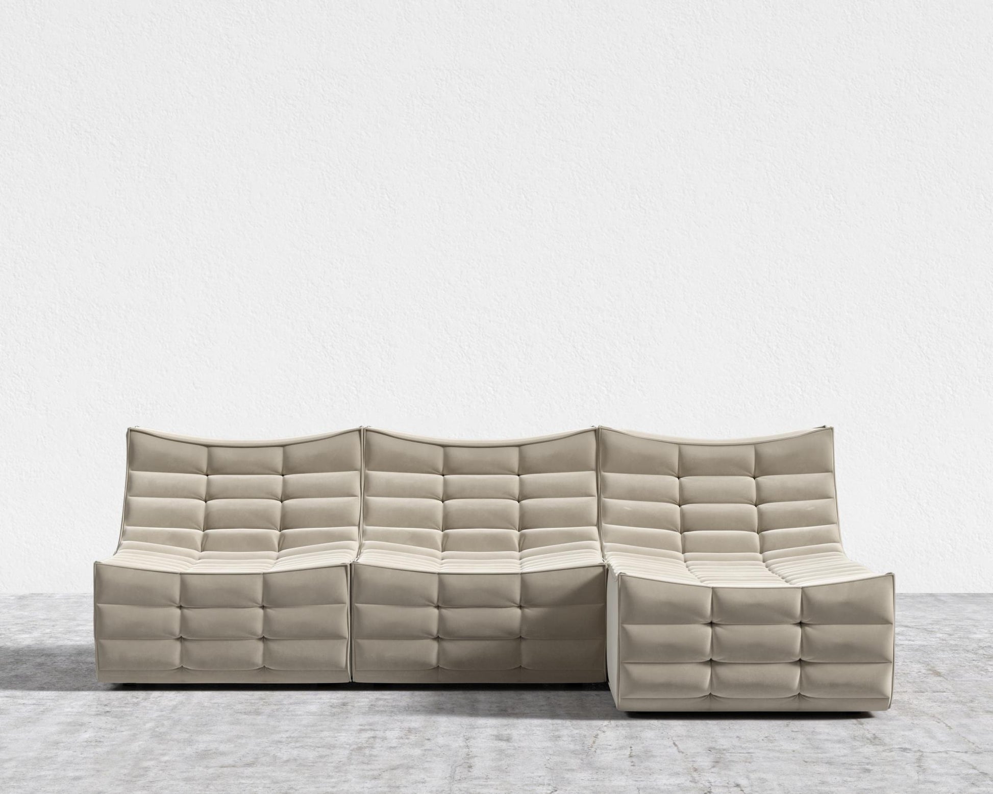 Tanner Sectional Sofa - Signature Plush Velvet - Warm Taupe